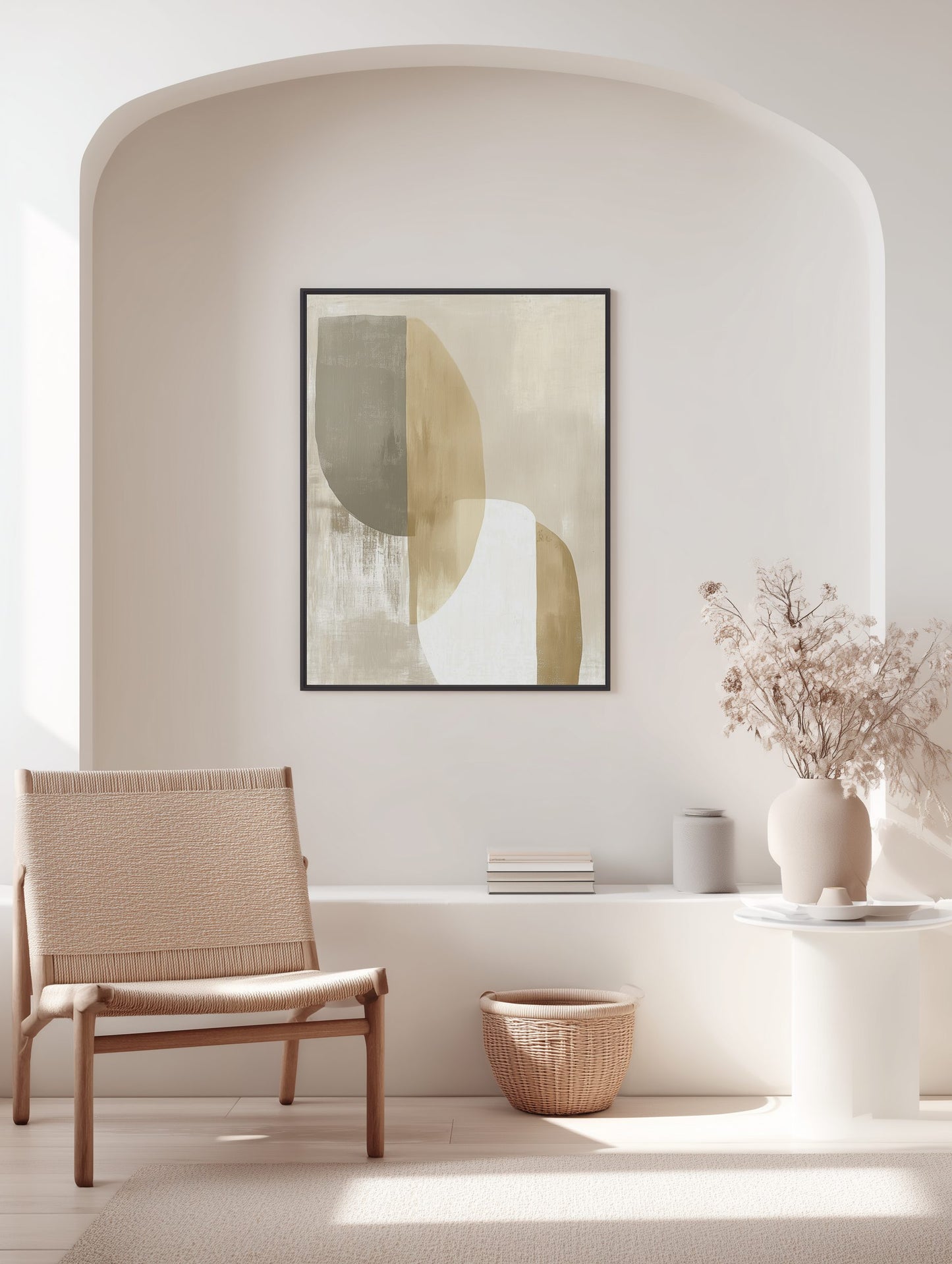 Olive Geometric Shapes Poster