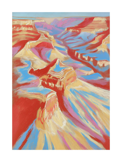 Colorful pastel canyon with sweeping geological formations