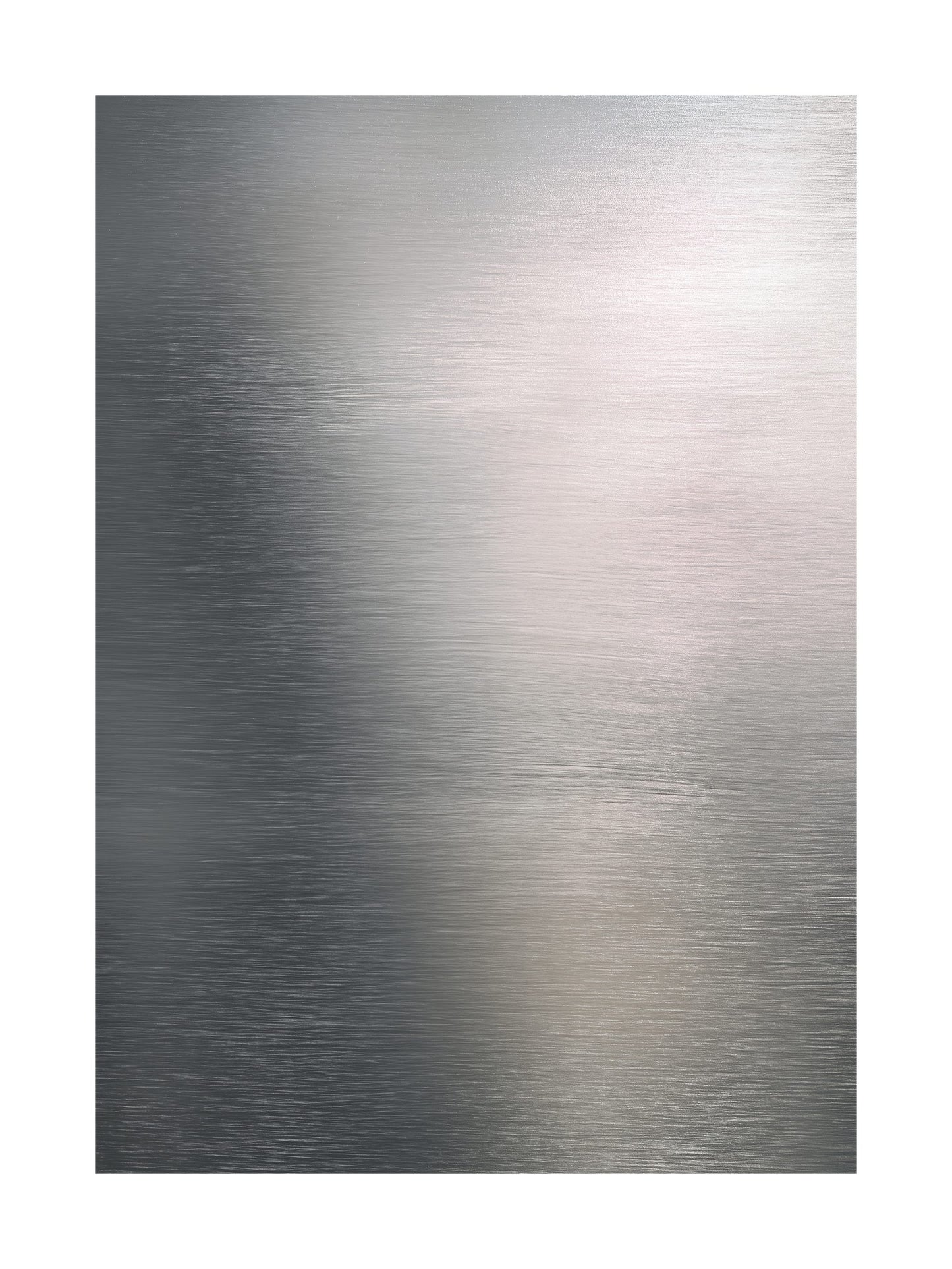 Abstract poster with brushed metal texture in silver and gray gradient