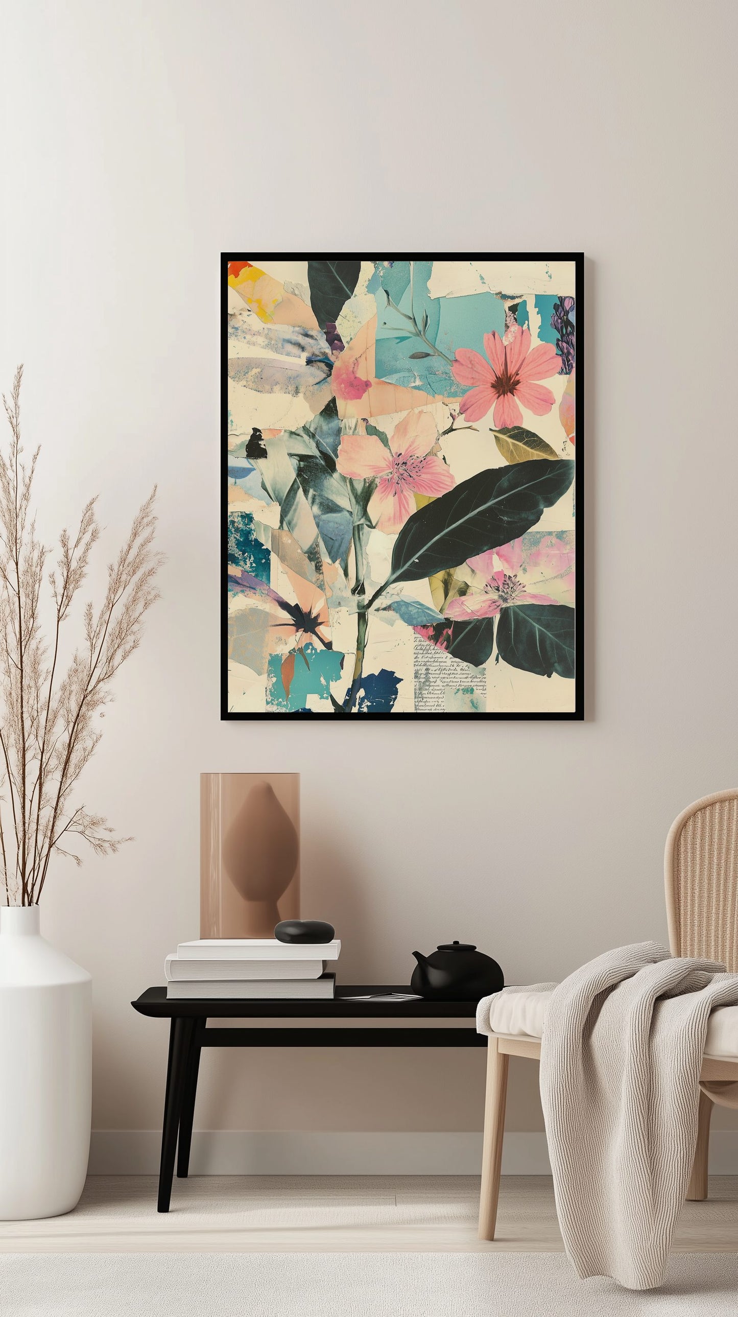 Vintage Bloom Collage Poster