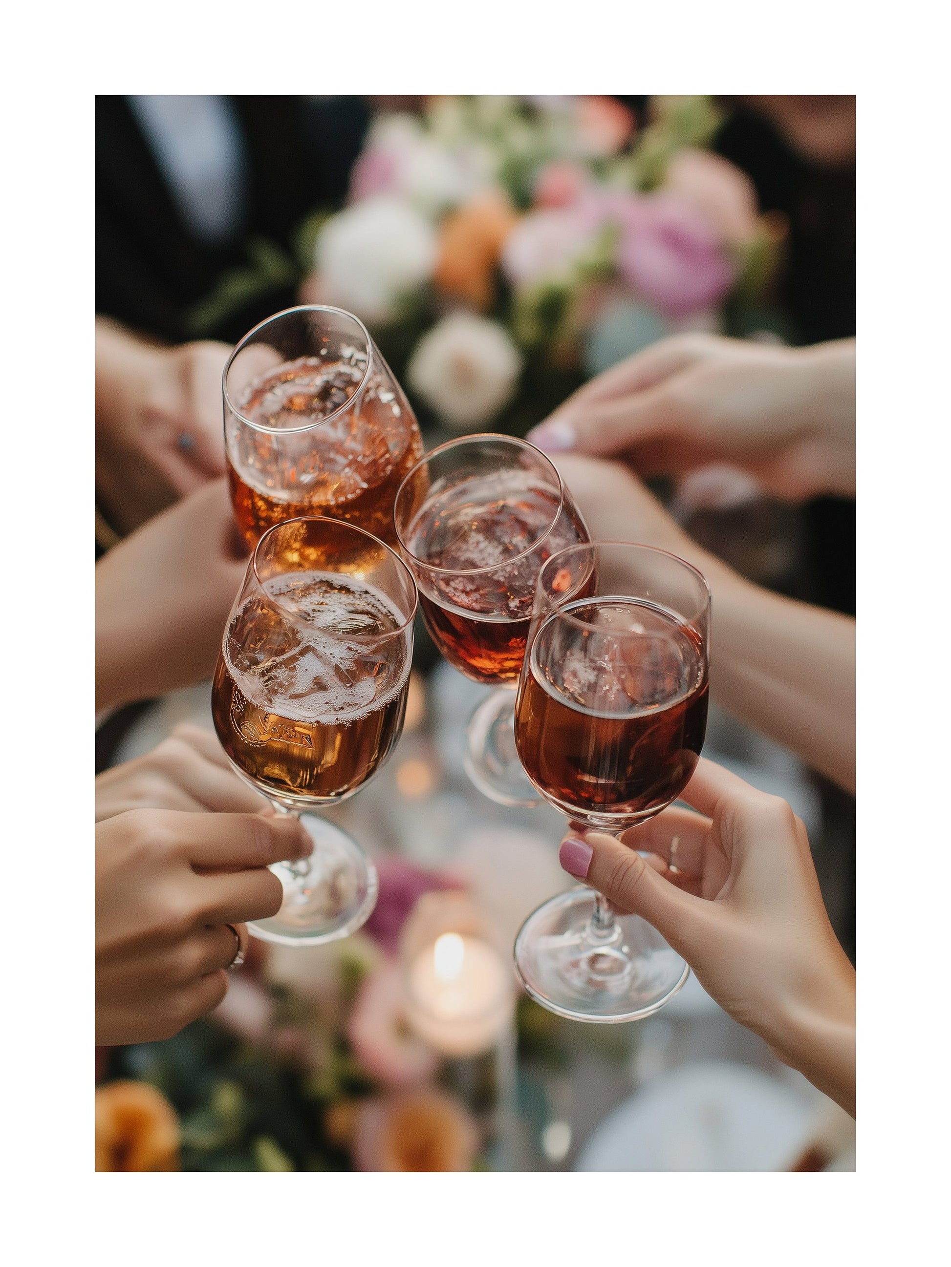 celebration toast decorative wall art - modern poster for home or office