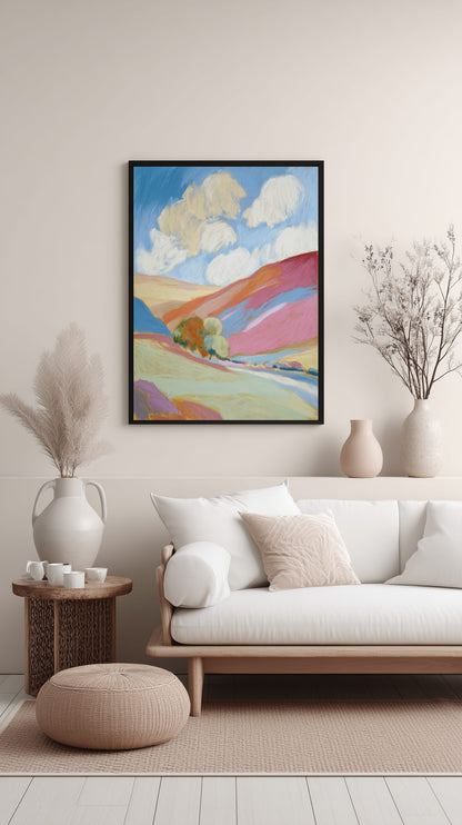 Golden Valley Cloudscape Poster