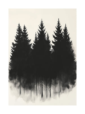 Monochrome Silhouettes Poster