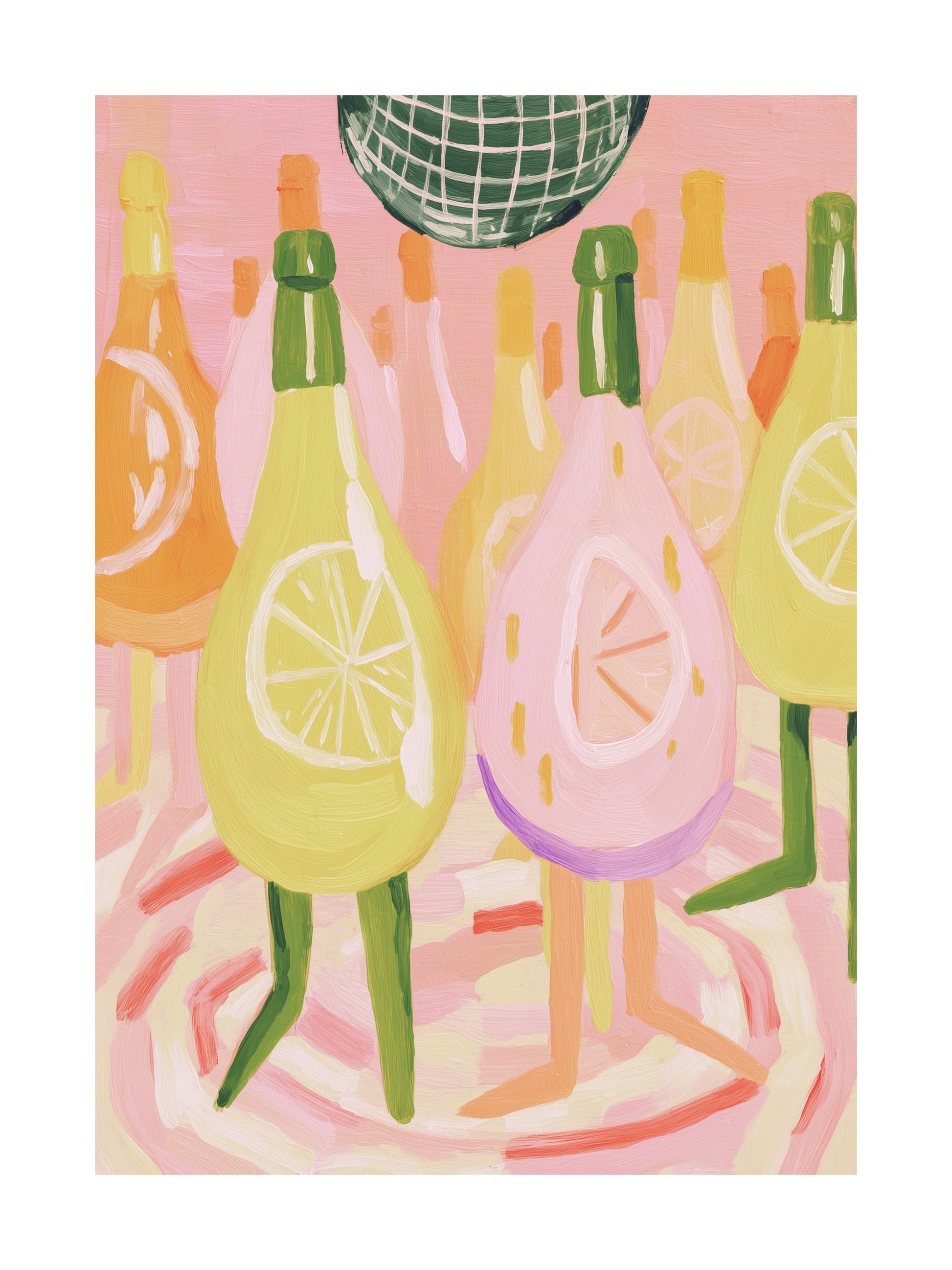 Poster of yellow coffee cup with rainbow steam rising