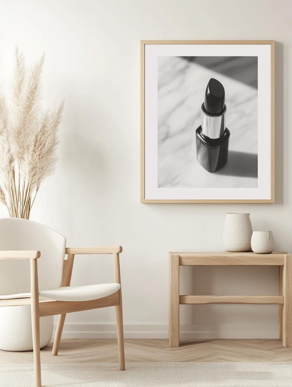 Monochrome Lipstick Poster