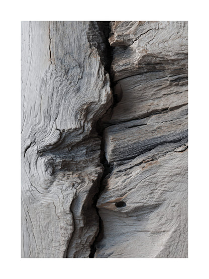 Driftwood texture in grey and beige tones Scandinavian minimalist poster