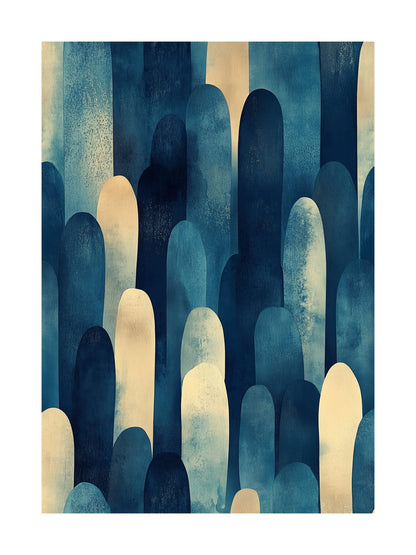 green watercolor arch pattern decorative wall art - modern poster for home or office