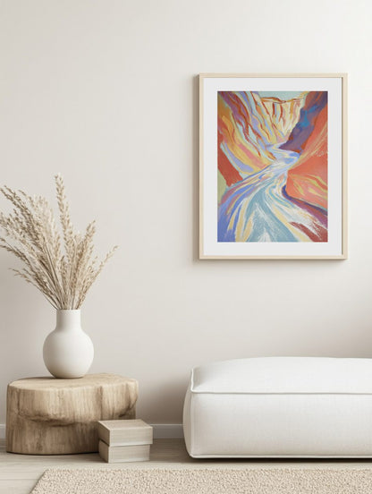 Pastel Canyon Flow Poster