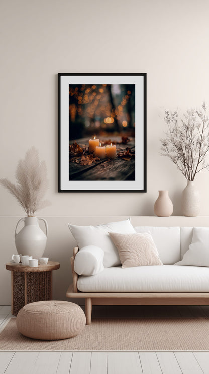 Rustic Candlelight Poster