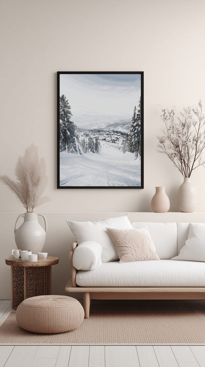 Ski Village View Poster