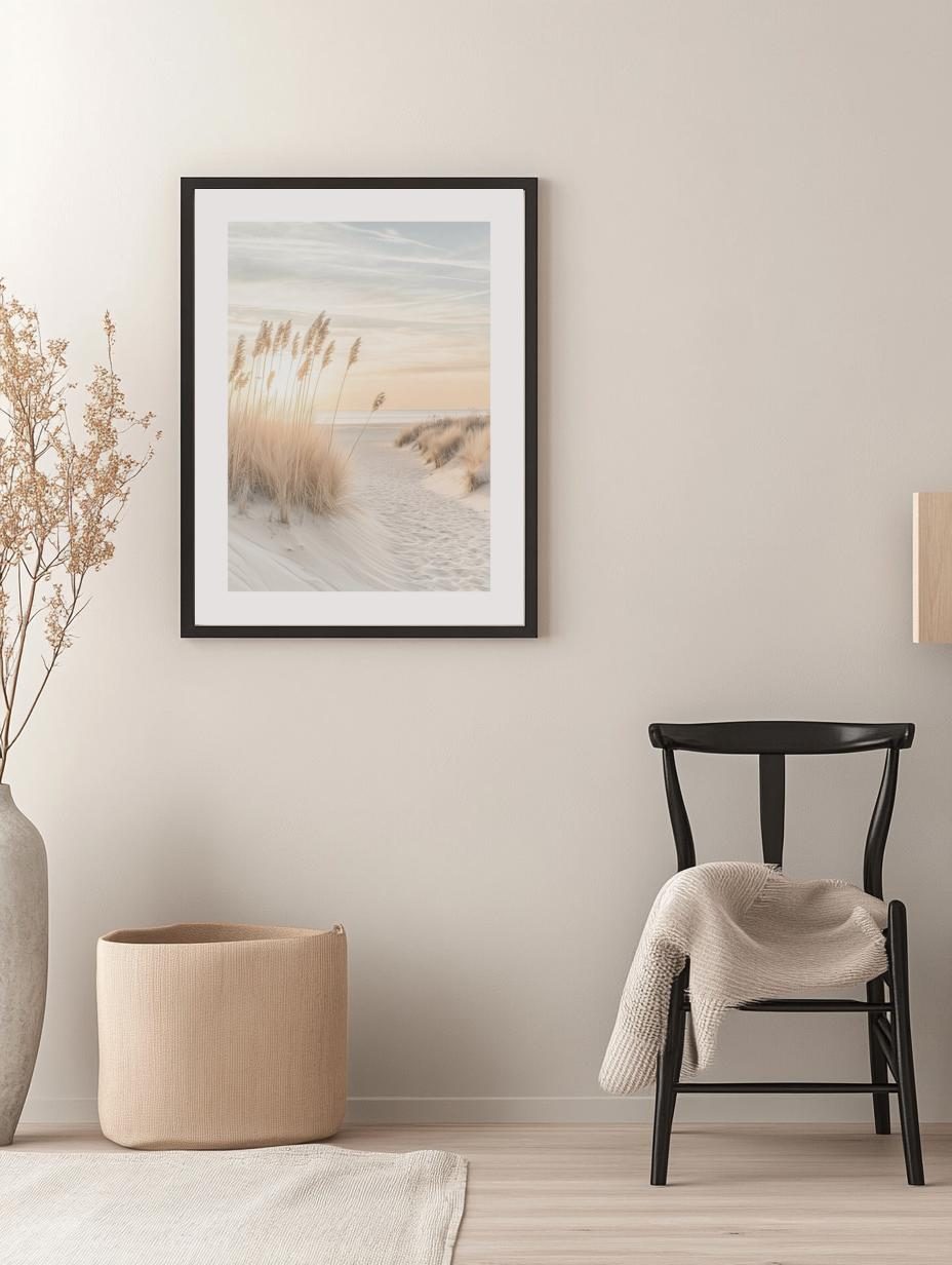 Reeds in Sunset Dunes Poster