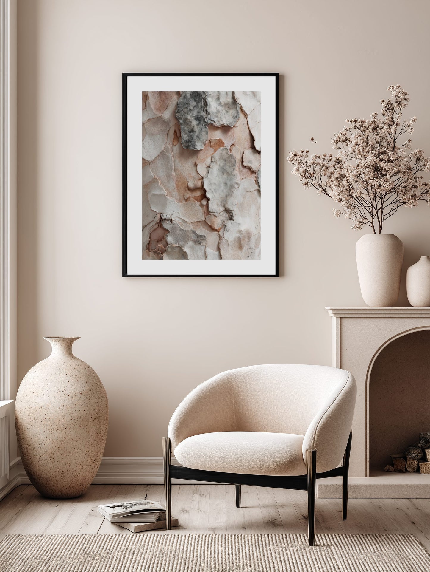 Soft Blush Bark Poster