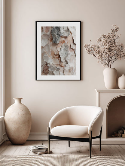 Soft Blush Bark Poster