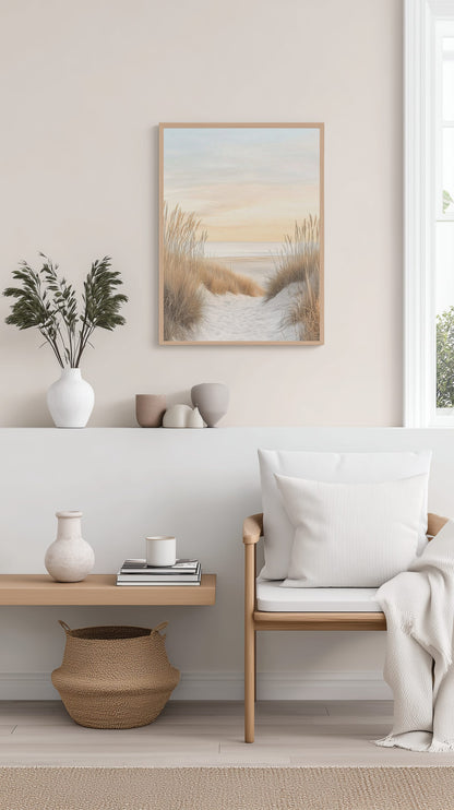Dune Path Sunset Poster