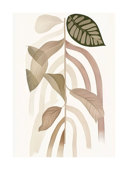 verdant harmony decorative wall art - modern poster for home or office