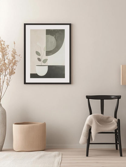 Modern Leaf Pot Poster