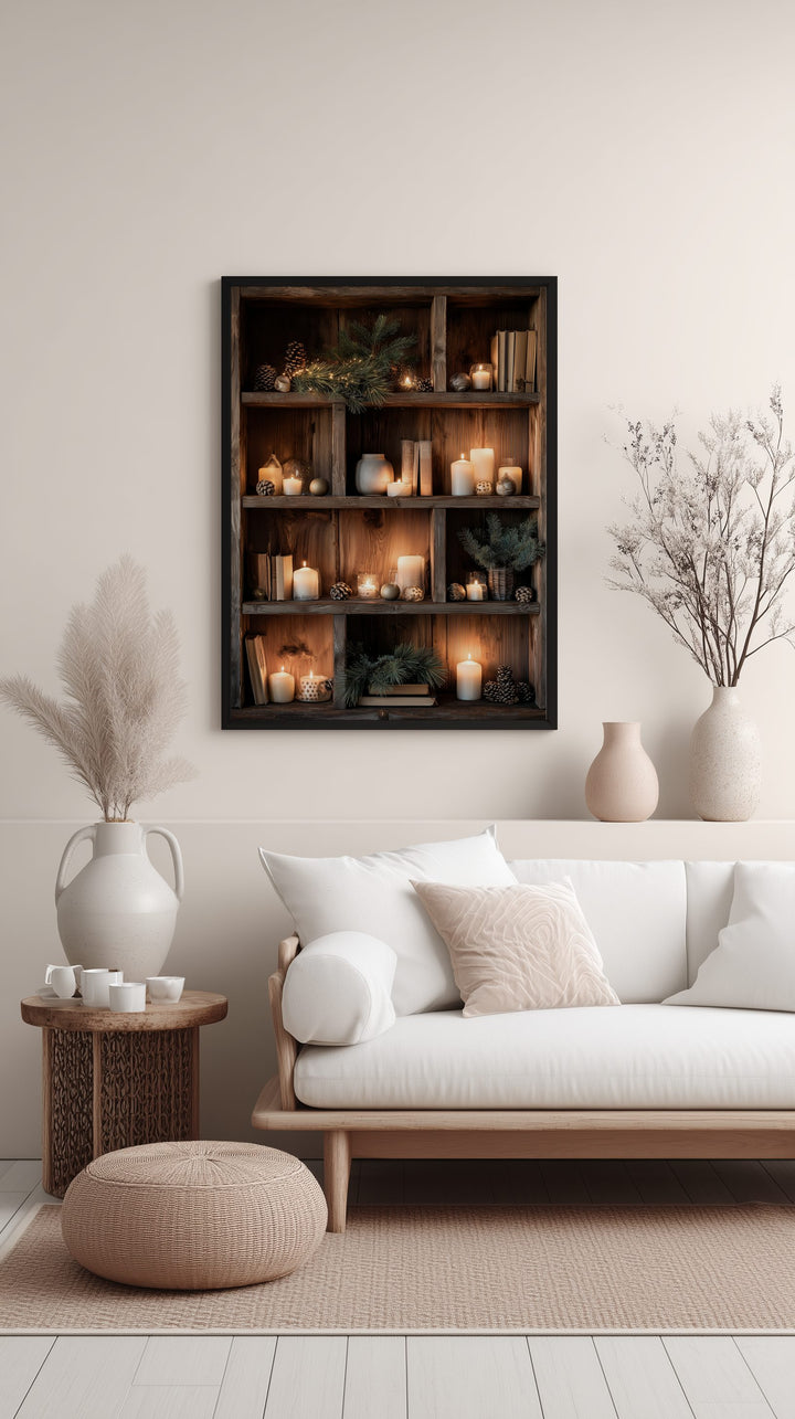 Cozy Winter Shelf Poster