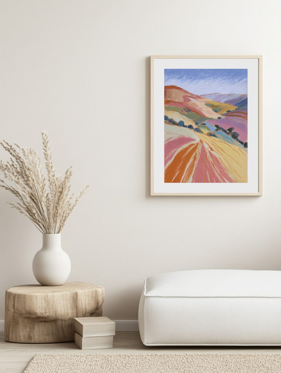 Golden Hills Landscape Poster