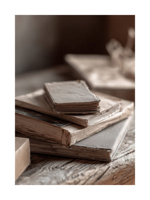Vintage Book Stack Poster