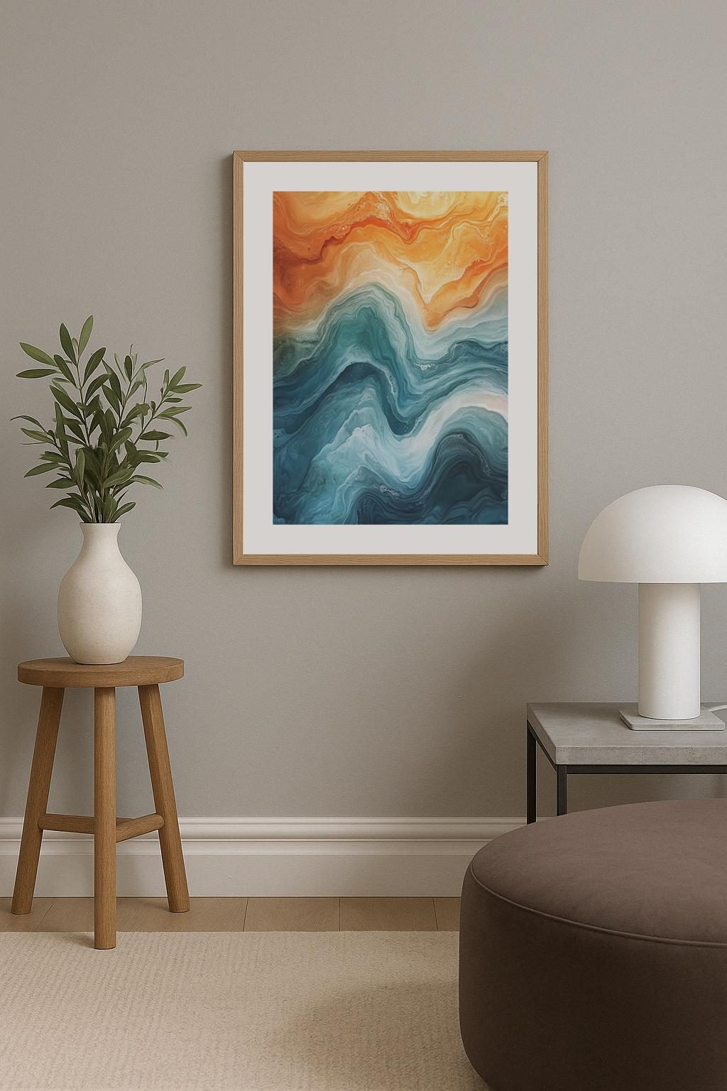 Harmony of the Waves Abstract Poster