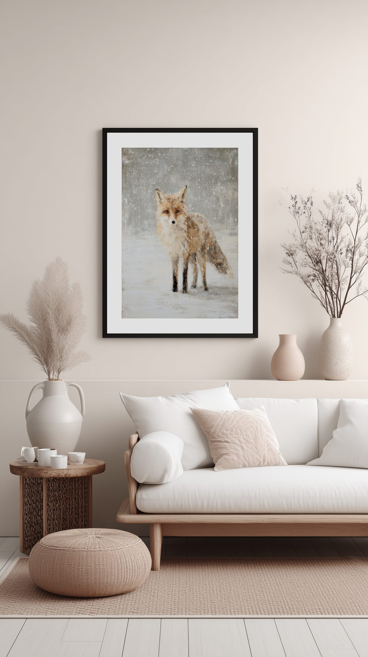 Snow Fox Painting Poster