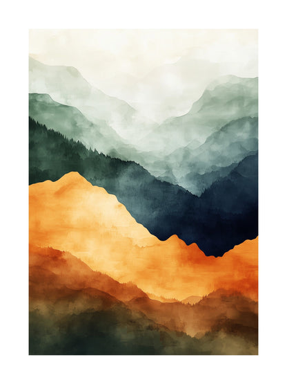 horizon's beauty decorative wall art - modern poster for home or office