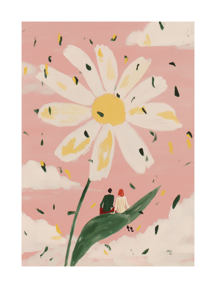 Poster of passionfruit and citrus slices on pink background