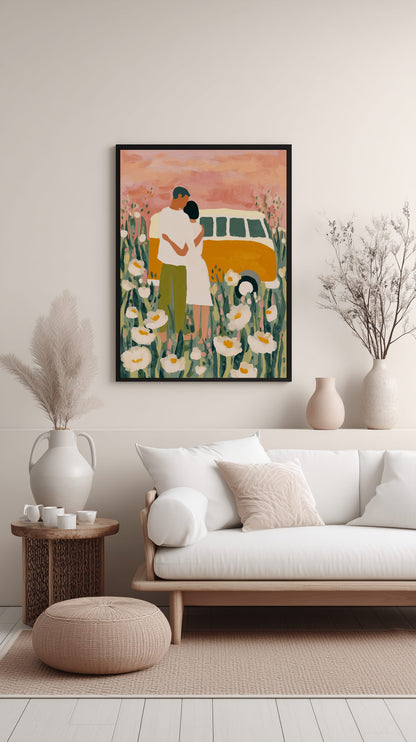 Sunset Embrace Poster