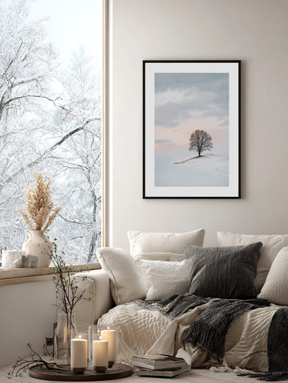 Lone Tree in Winter Poster