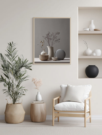 Ceramic & Stone Still Life Poster