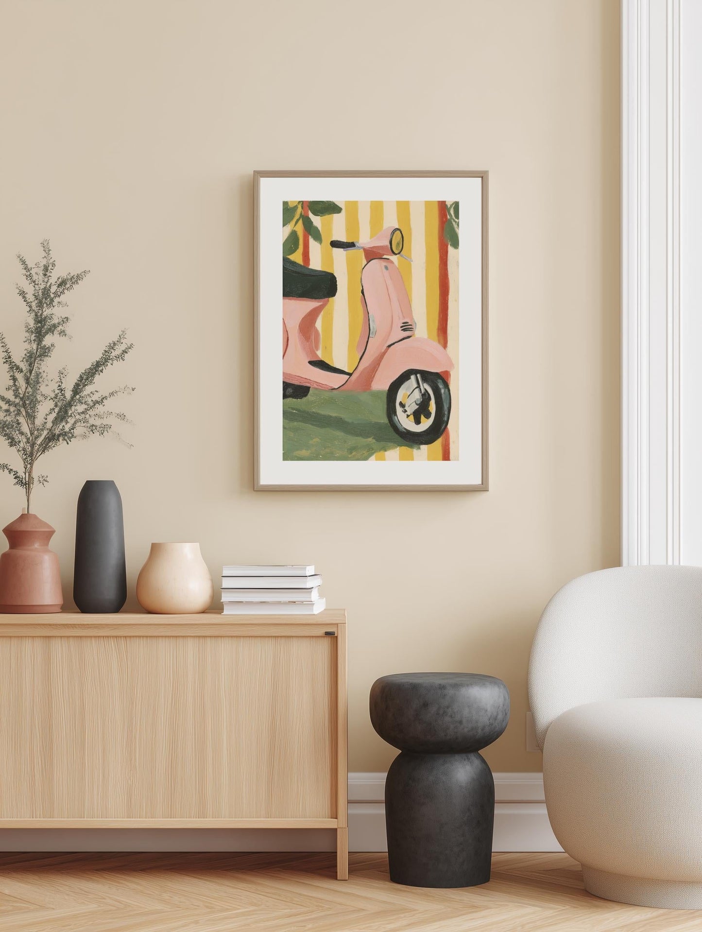 Retro Vespa Poster
