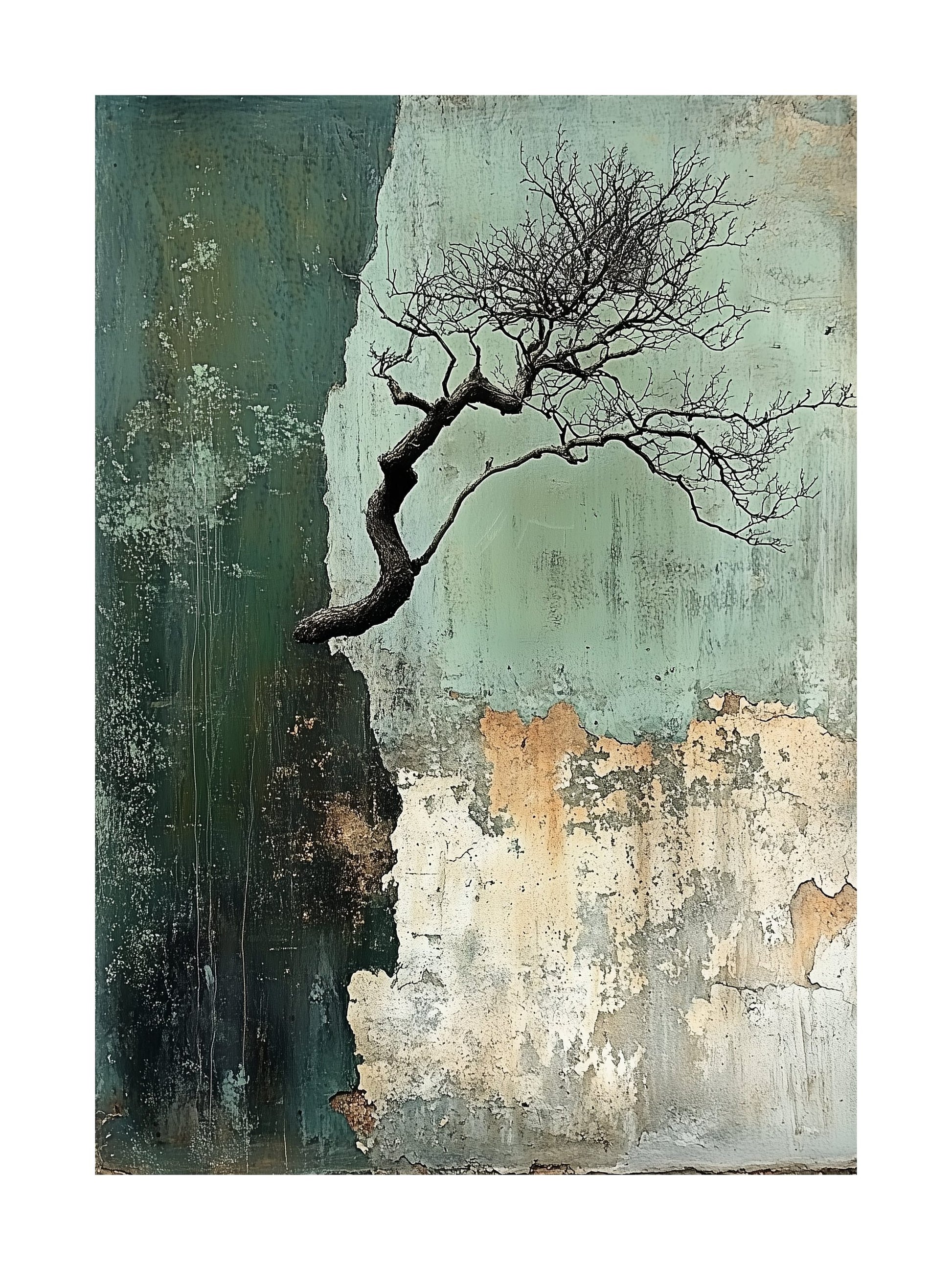tranquility in nature decorative wall art - modern poster for home or office