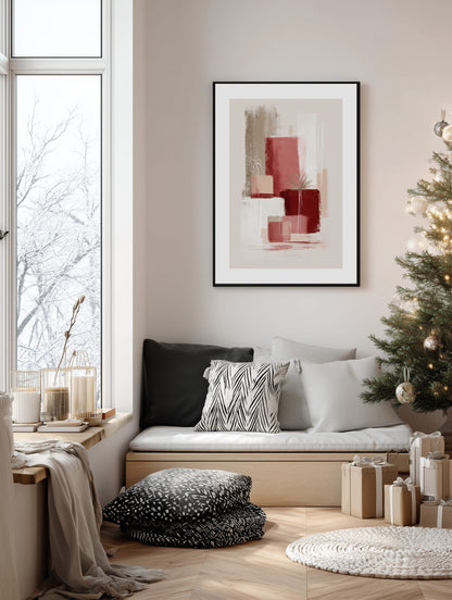Abstract Christmas Gifts Poster