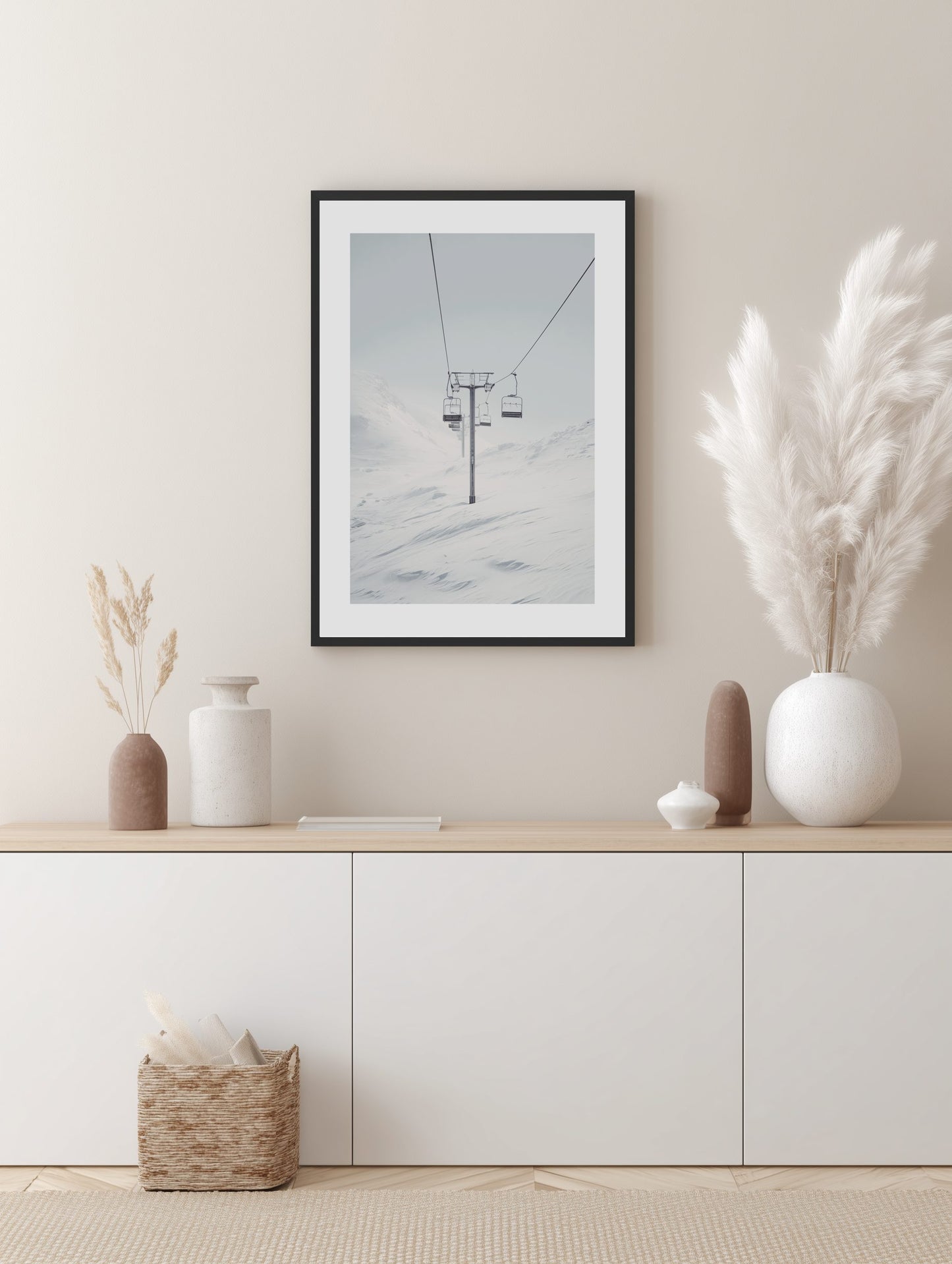 Minimal Ski Lift Poster