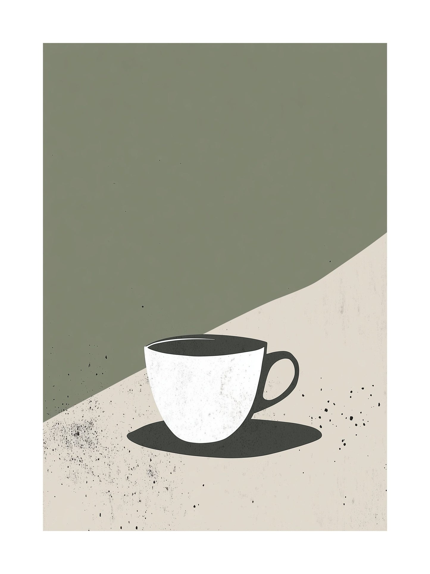 simple espresso kitchen wall art - stylish food & drink poster print