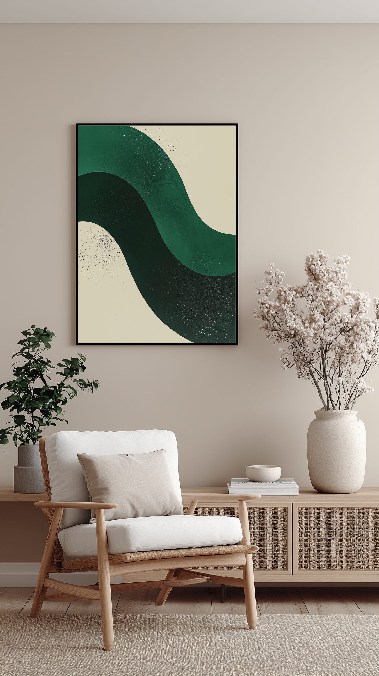 Emerald Waves Poster