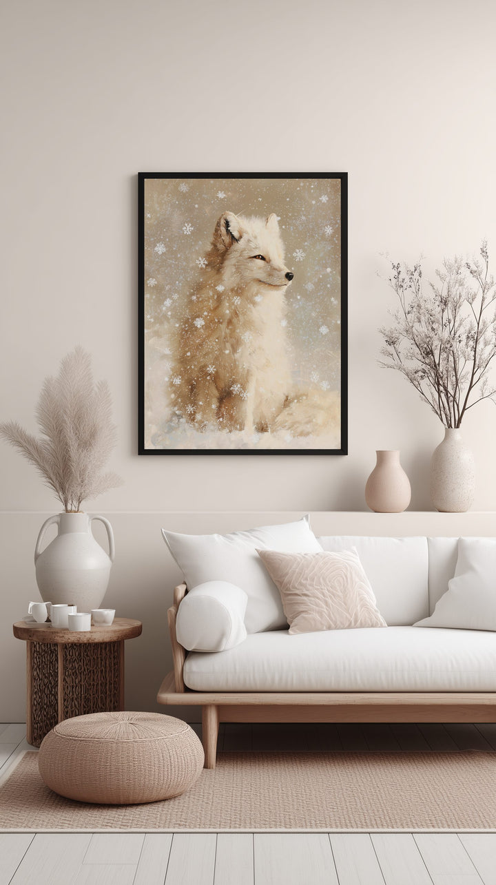 Arctic Fox in Snow Poster