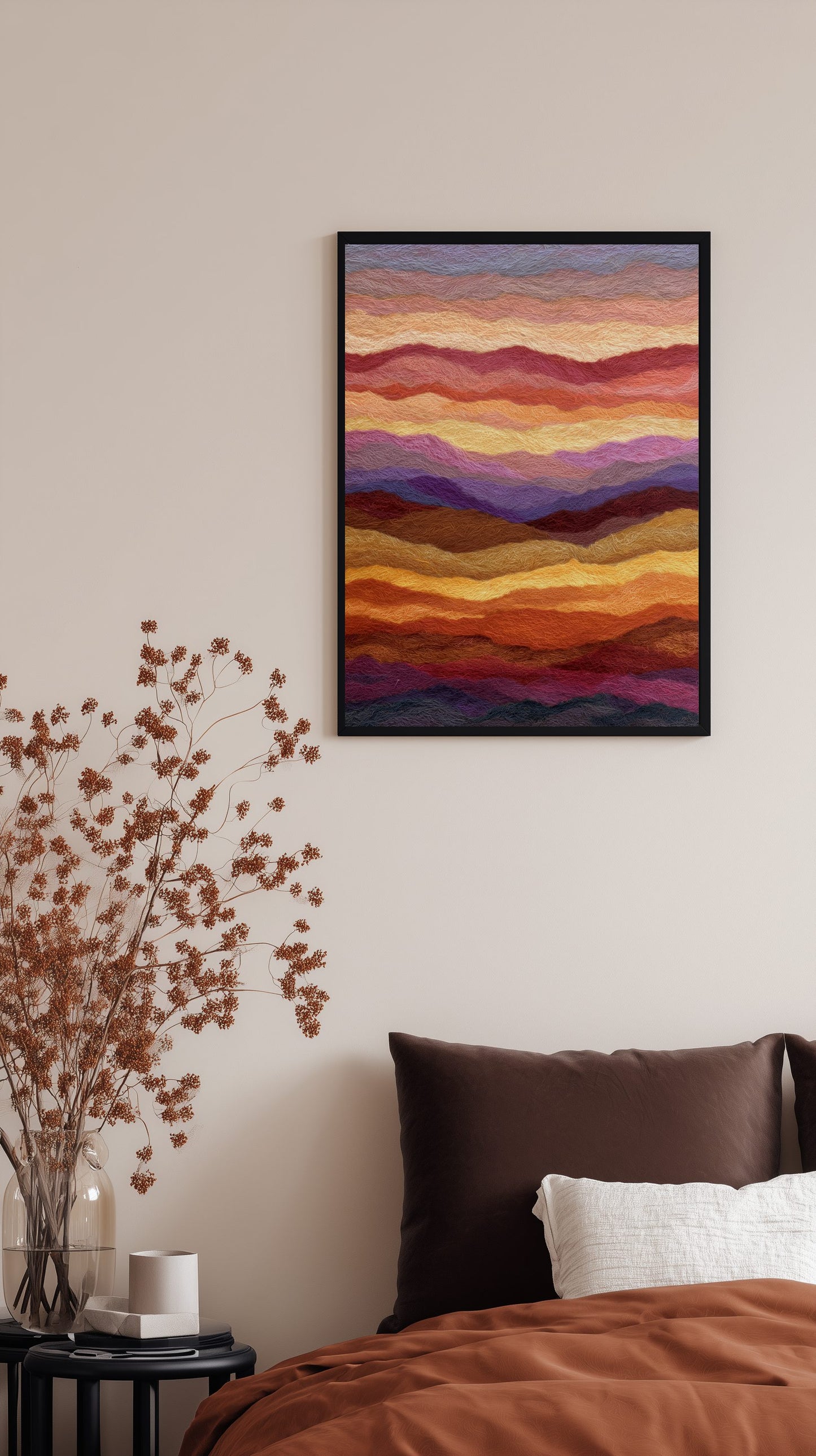 Abstract Autumn Mountains Poster