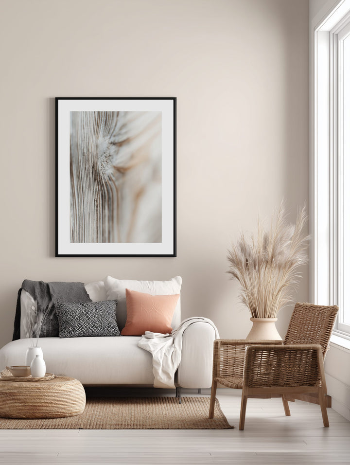 Minimal Wood Lines Poster