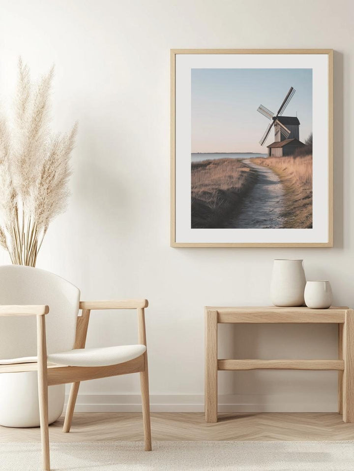 Gotland Windmill Path Poster