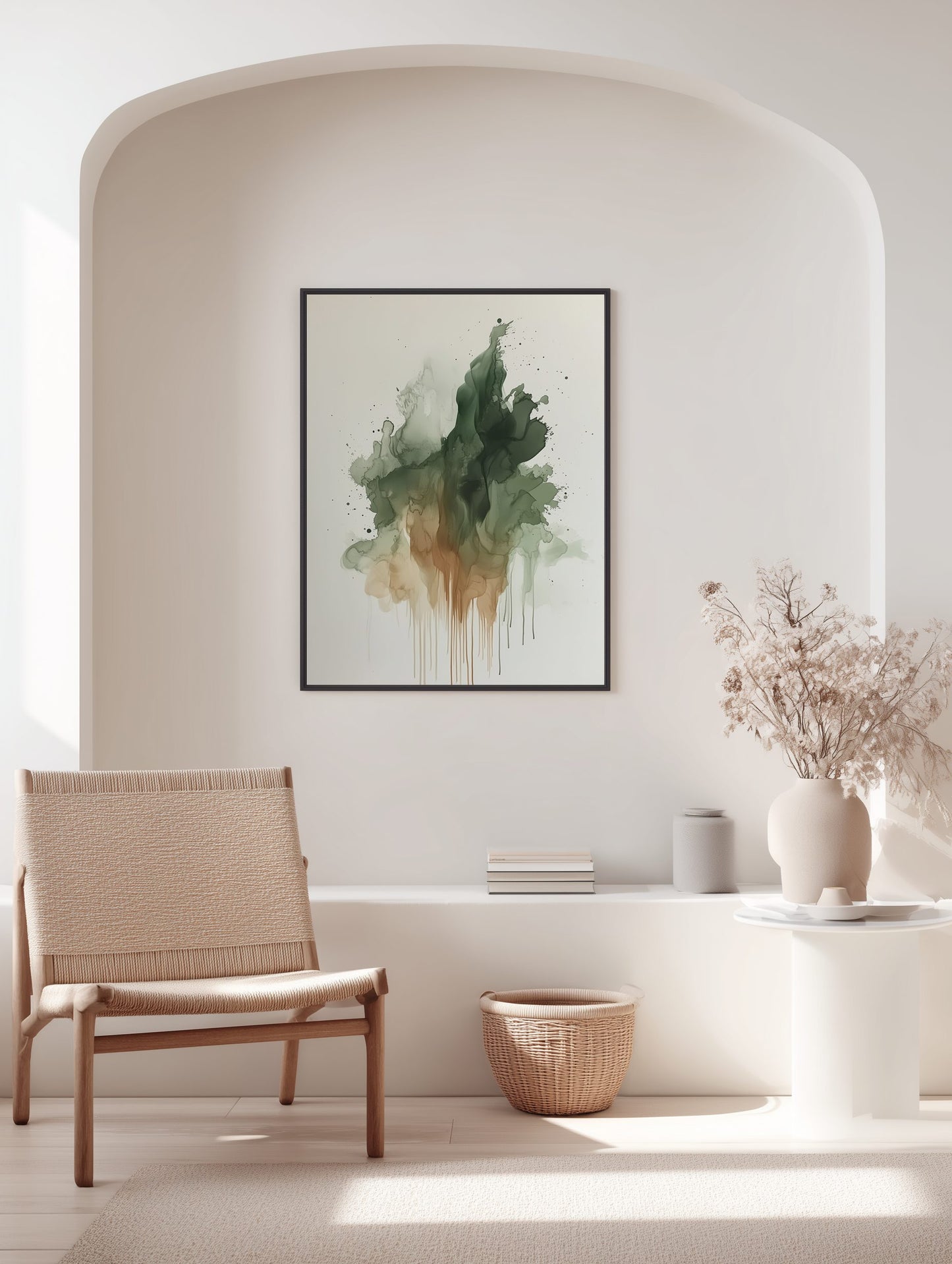 Green Harmony Watercolor Poster