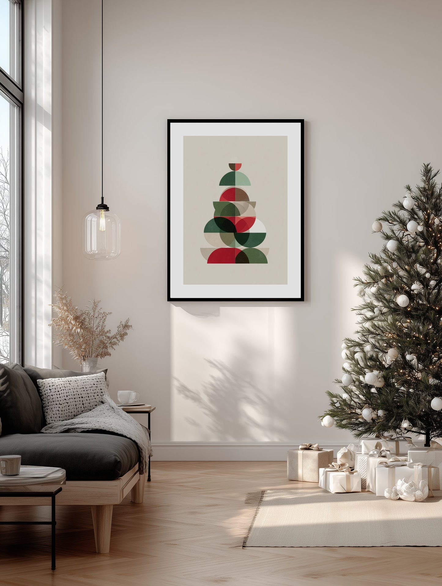 Geometric Christmas Tree Poster