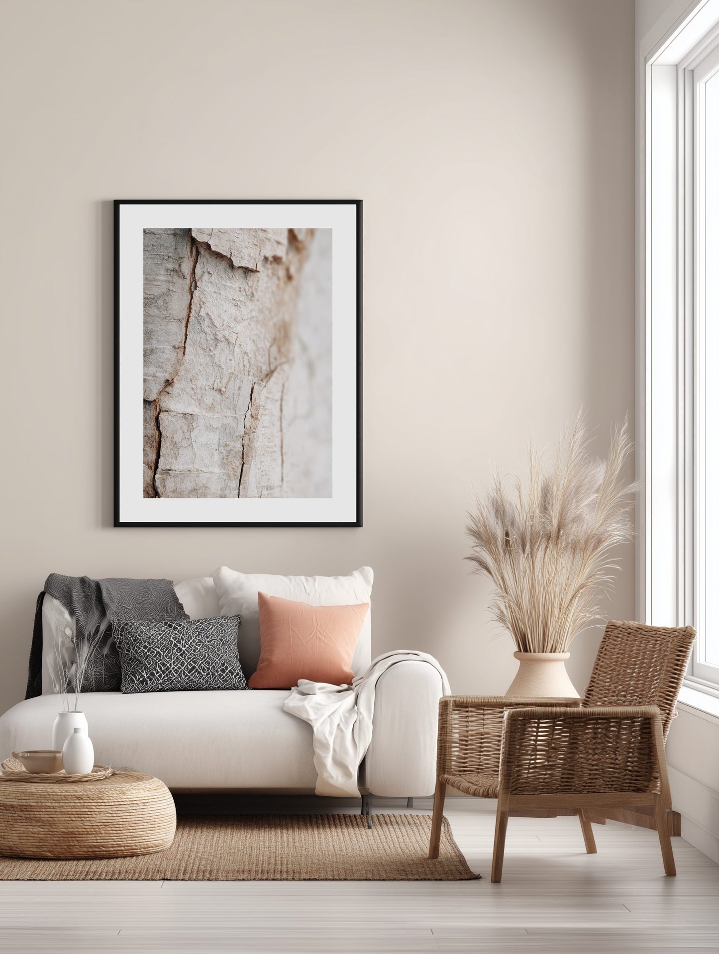 Soft Birch Surface Poster
