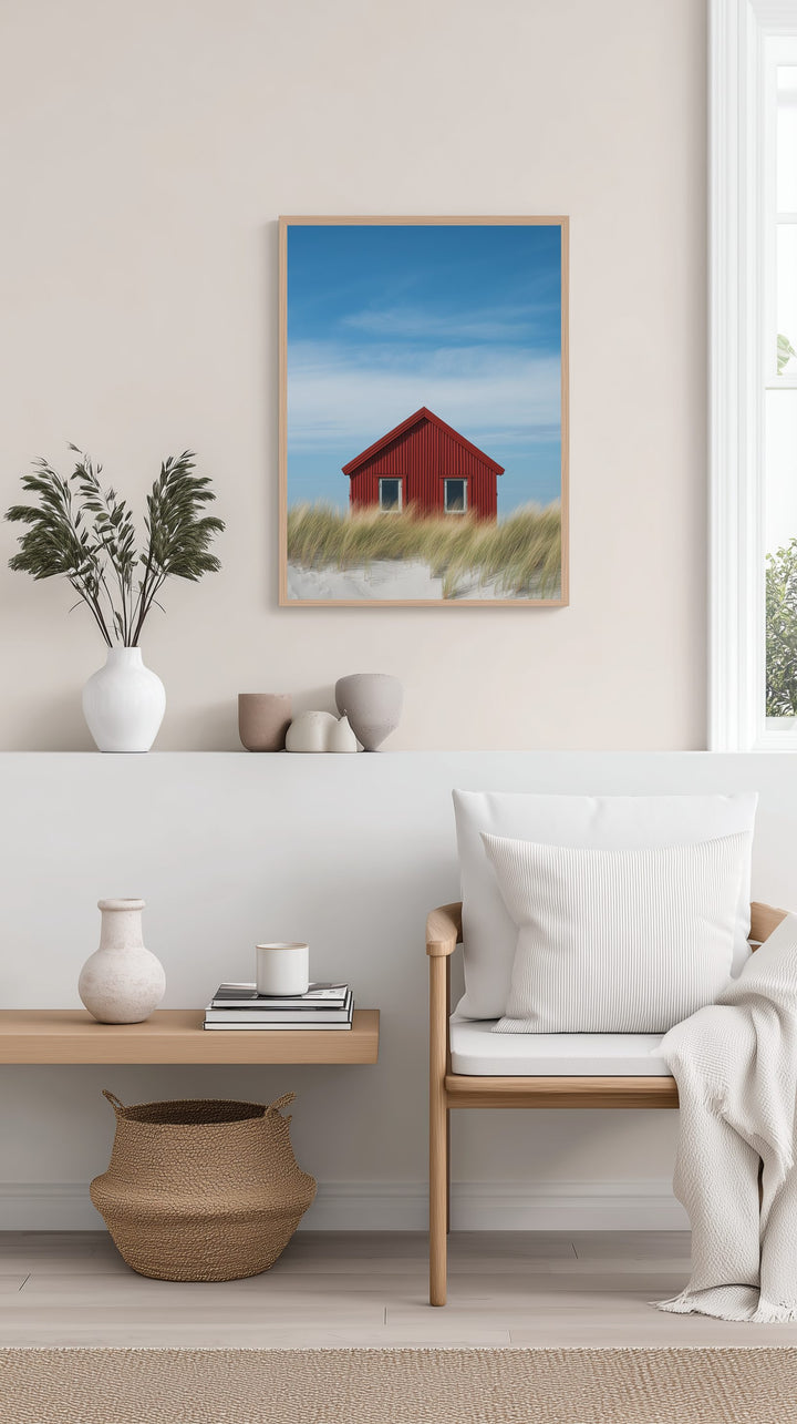 Red Cabin in Falsterbo Poster