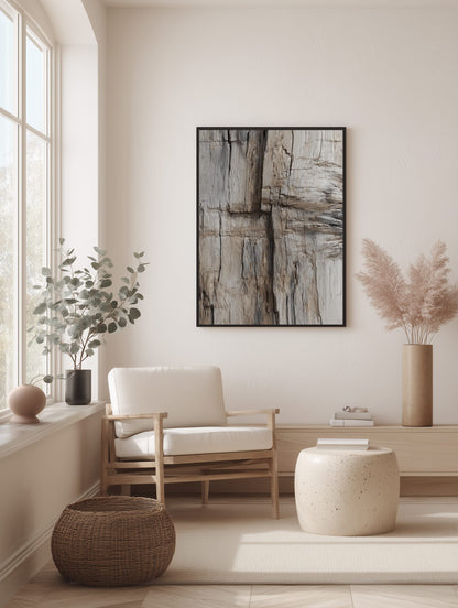 Rustic Wood Grain Detail Poster