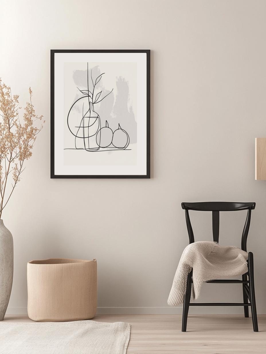 Neutral Fruit Sketch Poster