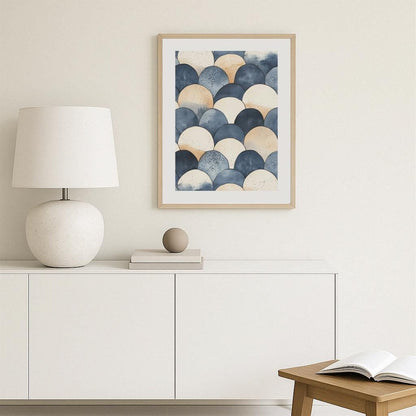 Blue Horizon Pattern Poster