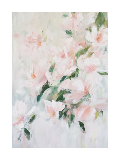 airy petals decorative wall art - modern poster for home or office