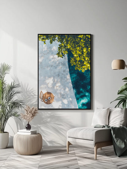 Sunlit Café Corner Poster