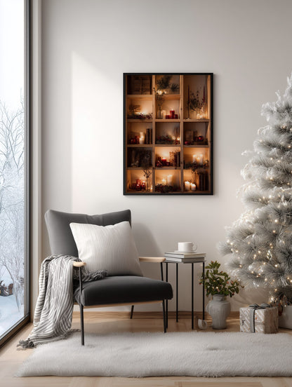 Cozy Christmas Candlelight Poster